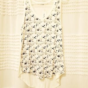 Dogs on parade dog print tunic size medium